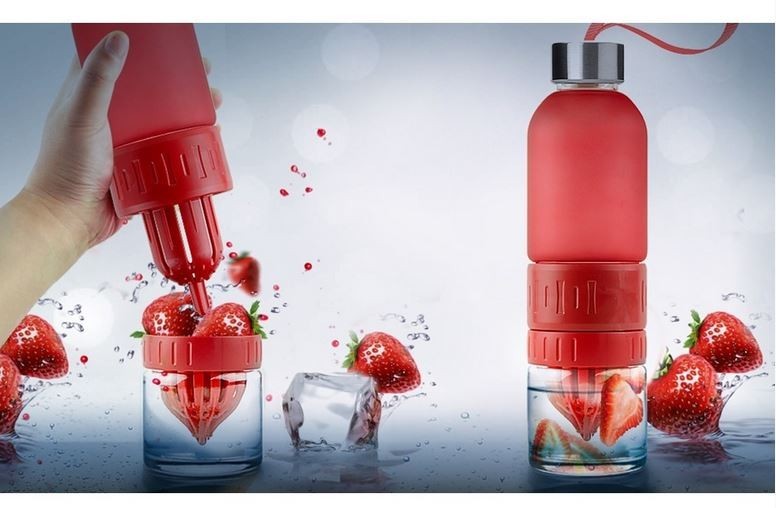 Oasis Twist 'n' Go Infusion Water Bottle - Red (600ml) - D.Line