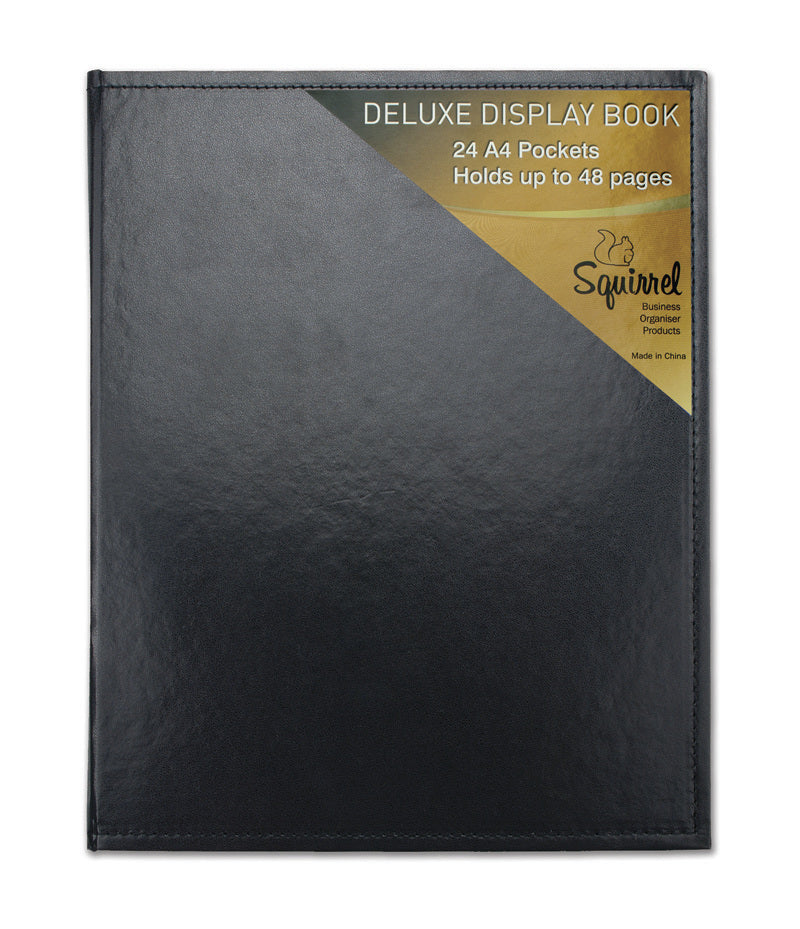 Squirrel Deluxe Display Book A4 Leatherette 24 Pocket by Headline View