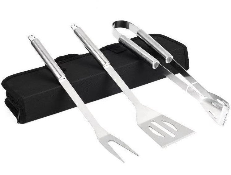 BBQ Grill Tool Set - 3-Piece (With Carry Bag)