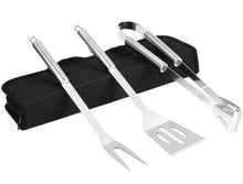 Load image into Gallery viewer, BBQ Grill Tool Set - 3-Piece (With Carry Bag)
