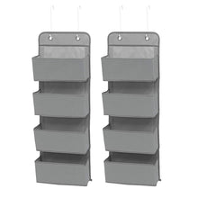 Load image into Gallery viewer, 2 x Fabric Wall Mount / Over Door Hanging Storage Organiser (2 Pack)