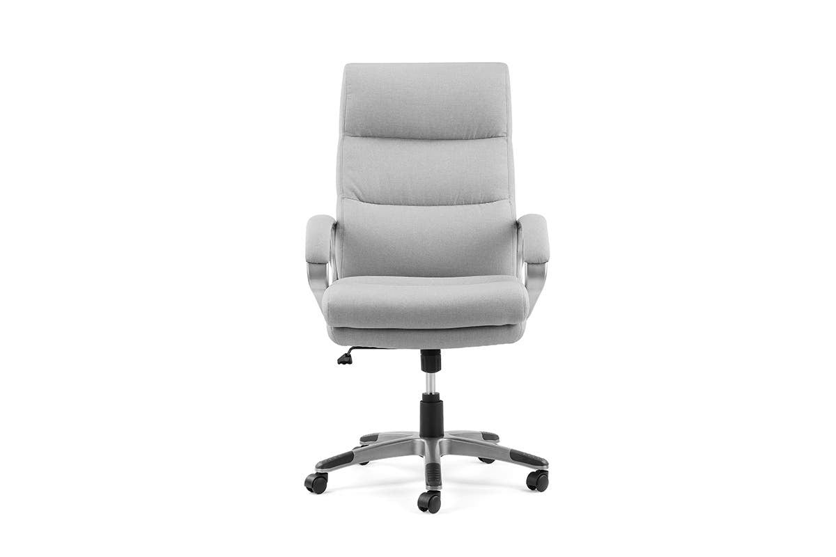 Light grey store leather office chair