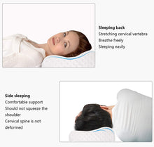 Load image into Gallery viewer, Contoured Memory Foam Pillow - White