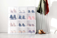 Load image into Gallery viewer, Ovela Set of 12 Click Shoe Box (Medium, Clear/White)