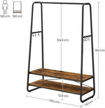 Load image into Gallery viewer, Vasagle Clothes Stand &amp; Coat Rack - (Rustic Brown)
