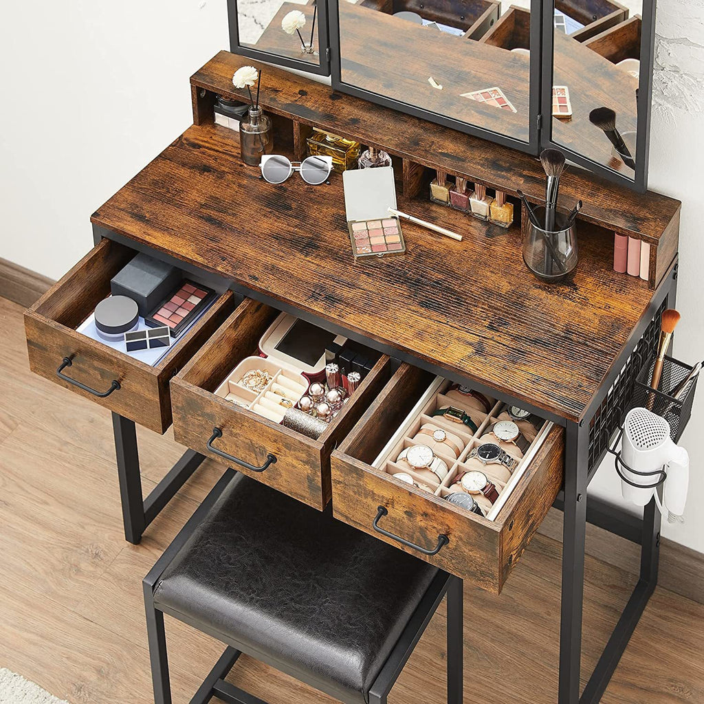 Vasagle Dressing Table With Stool