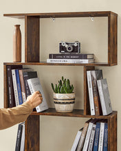 Load image into Gallery viewer, Vasagle Freestanding Decorative Wooden Bookcase - Rustic Brown