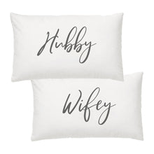 Load image into Gallery viewer, Splosh: Wedding Hubby Wifey Pillowcase Set