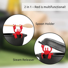 Load image into Gallery viewer, Ototo: Red Spoon Holder &amp; Steam Releaser