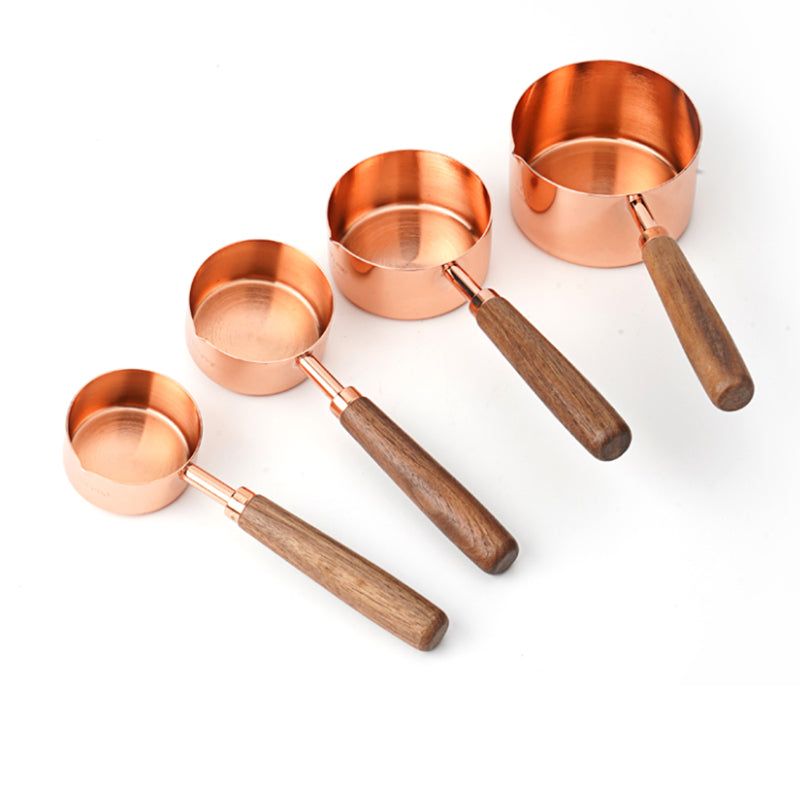 Ape Basics: Copper Plated Rose Gold Measuring Cups (Set of 4