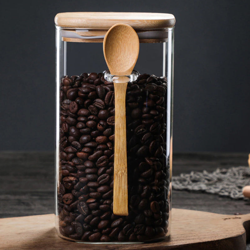 Glass Jar with Wooden Spoon (2000ml)