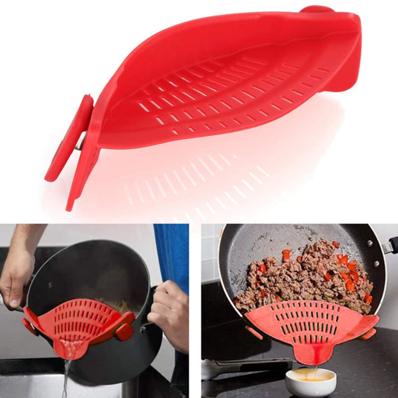 Silicone Pot Strainer - Red