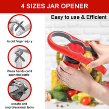 Load image into Gallery viewer, 4-in-1 Non-Slip and Labor-Saving Lid Opener - Red