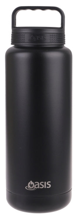 Oasis: Stainless Steel Insulated Titan Bottle - Black (1.2L) - D.Line