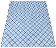 Load image into Gallery viewer, Sachi: Picnic Rug - Gingham Blue/Grey (175x140cm) - D.Line