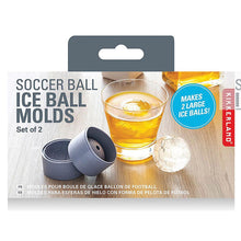 Load image into Gallery viewer, Kikkerland: Soccer Ice Ball Moulds