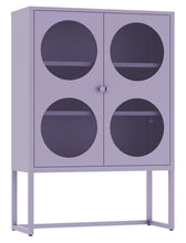 Load image into Gallery viewer, Fraser Country Milan Metal Cabinet With Two Mesh Doors - Purple