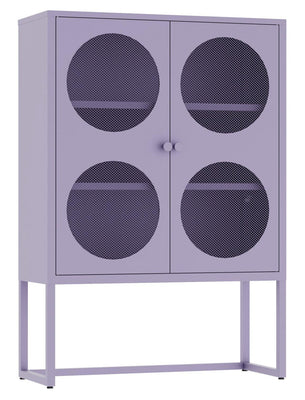 Fraser Country Milan Metal Cabinet With Two Mesh Doors - Purple