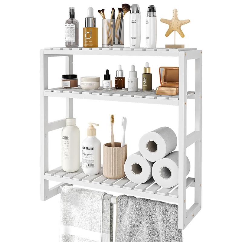 STORFEX 3-Tier Adjustable Bathroom Floating Organizer - White