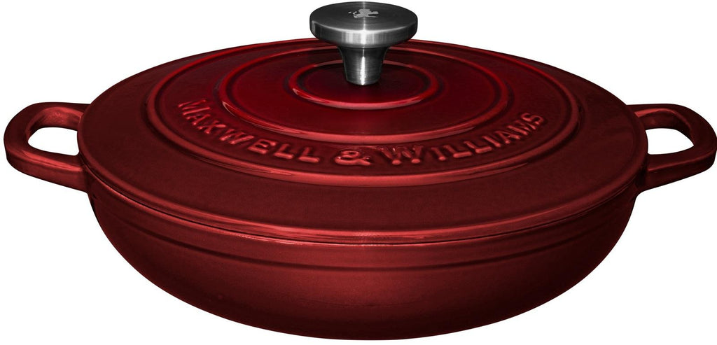 Maxwell & Williams: Cast Iron Braiser - Merlot (27cm/3.3L)