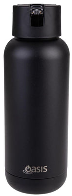 Oasis: Stainless Steel Ceramic MODA Triple Wall Insulated Drink Bottle - Black (1L)