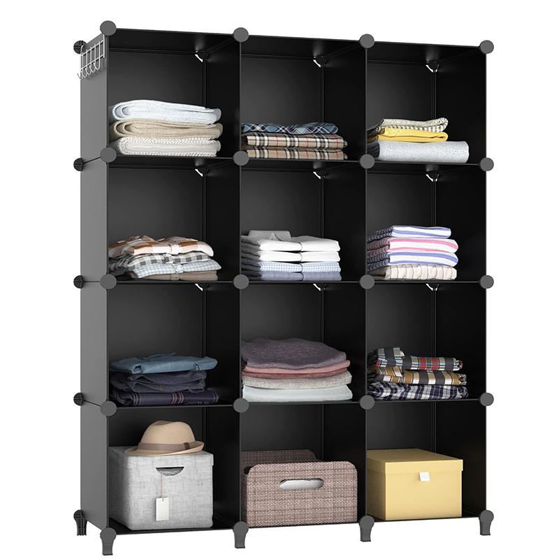 STORFEX 12 Cubes Storage Organizers - Black