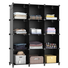 Load image into Gallery viewer, STORFEX 12 Cubes Storage Organizers - Black