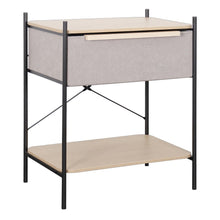 Load image into Gallery viewer, Fraser Country 1 Drawer Byra Nightstand - Light Grey &amp; Black