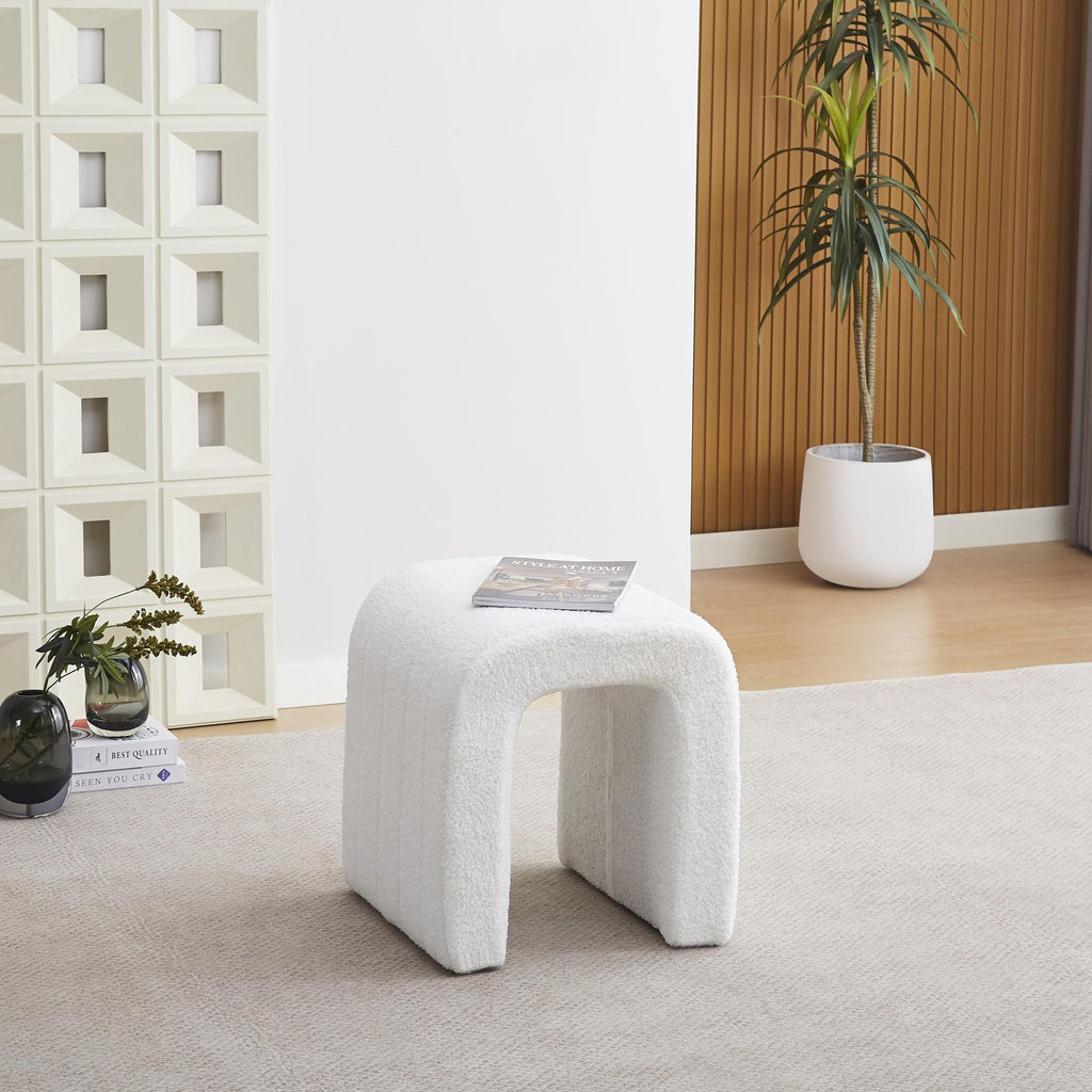 Fraser Country Modern Boucle Curl Bench Seat - Single