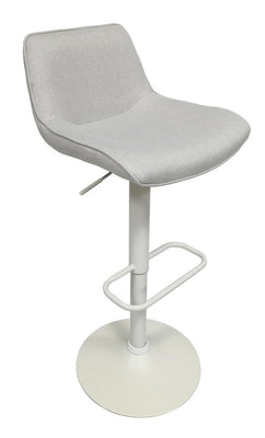 Fraser Country Set of 2 Adjustable Swivel Fabric Bar Stool - White/Cream