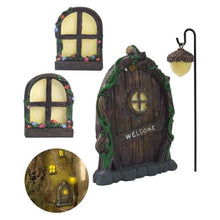 Load image into Gallery viewer, GREENHAVEN Fairy Door and Windows Set for Trees