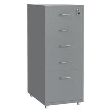 Load image into Gallery viewer, Gorilla Office - Mobile Metal 5 Drawer Cabinet - Grey