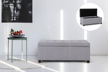 Load image into Gallery viewer, Shangri-La Storage Ottoman (Ash Grey)