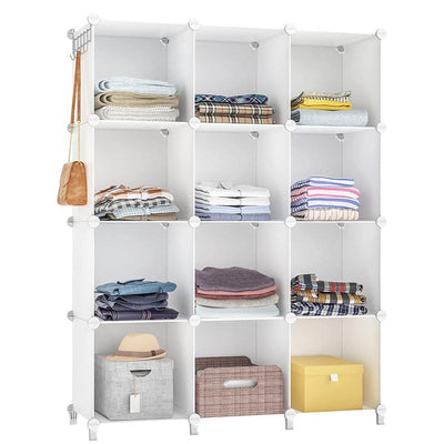STORFEX 12 Cubes Storage Organizers - White