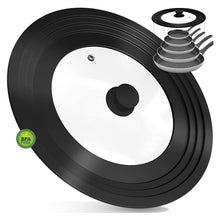 Load image into Gallery viewer, OZZYCOOK Universal Lid for Pots, Pans, and Skillets - Black