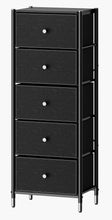 Load image into Gallery viewer, Fraser Country 5 Drawer Storage Dresser - Black / Silver