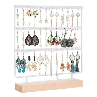 STORFEX 3-Layer Earring Stand - White