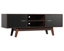 Load image into Gallery viewer, 1.35M TV Entertainment Unit - Walnut &amp; Black