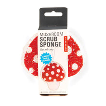 Load image into Gallery viewer, Kikkerland: Mushroom Scrub Sponge (Set of 2) (14cm)