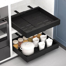 Load image into Gallery viewer, STORFEX Adjustable Width Retractable Kitchen Cabinet Drawer - Black