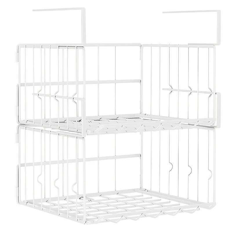 STORFEX Under Shelf Organizer - White (2 Pack)