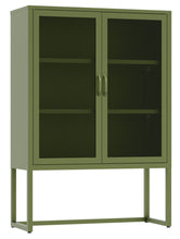 Load image into Gallery viewer, Fraser Country Milan Metal Cabinet Two Mesh Doors - Olive Green