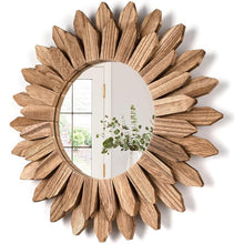 Load image into Gallery viewer, COMFEYA 43cm Rustic Wood Wall Mirror