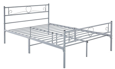 Fraser Country Double Metal Bed Frame - Grey