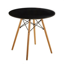 Load image into Gallery viewer, Fraser Country: Elegant Round Dining Table with Beech Wooden Legs - Black
