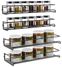 Load image into Gallery viewer, Wall Mount Spice Rack Organizer Set - (4-Piece)