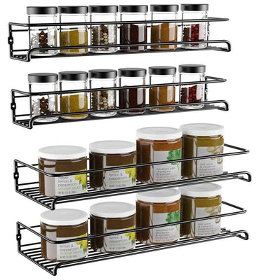 Wall Mount Spice Rack Organizer Set - (4-Piece)