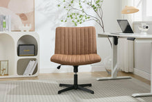 Load image into Gallery viewer, Gorilla Office- Ribbed Faux Linen Office Chair Brown