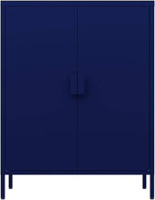Load image into Gallery viewer, Fraser Country: Milan Metal Storage Cabinet 2 Swing Doors - Navy Blue