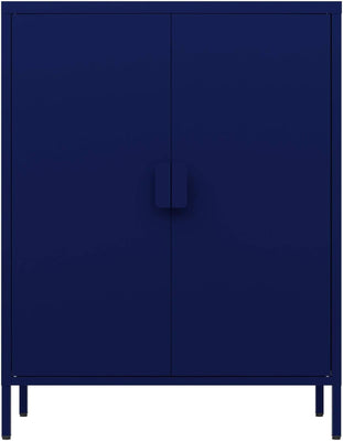 Fraser Country: Milan Metal Storage Cabinet 2 Swing Doors - Navy Blue